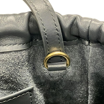 Celine Tote Bag Small Cabas Drawstring Cuir Triomphe Grey Leather