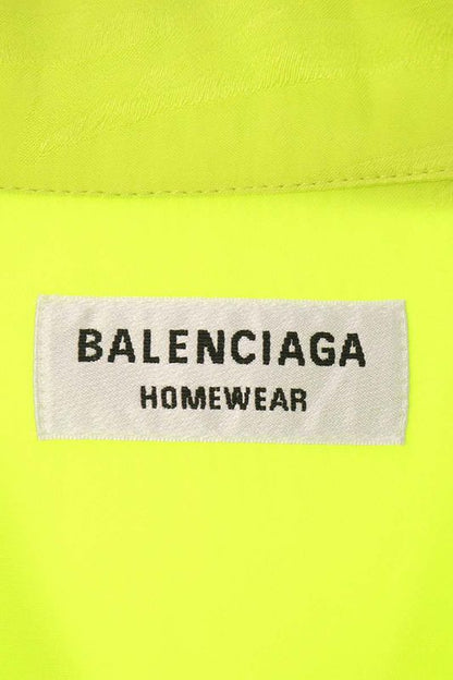Balenciaga 681633 Tmo60 Logo Embroidered Rayon Short Sleeve Shirt Men 36
