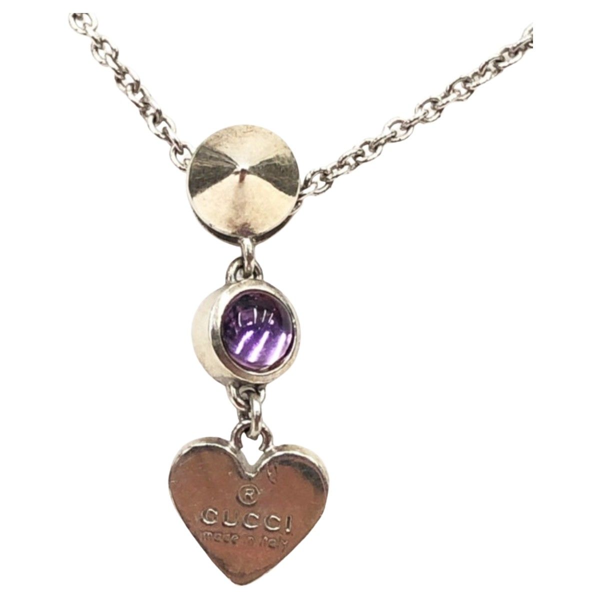 Gucci Amethyst Heart Pendant 325871 J21e0 8164 Purple