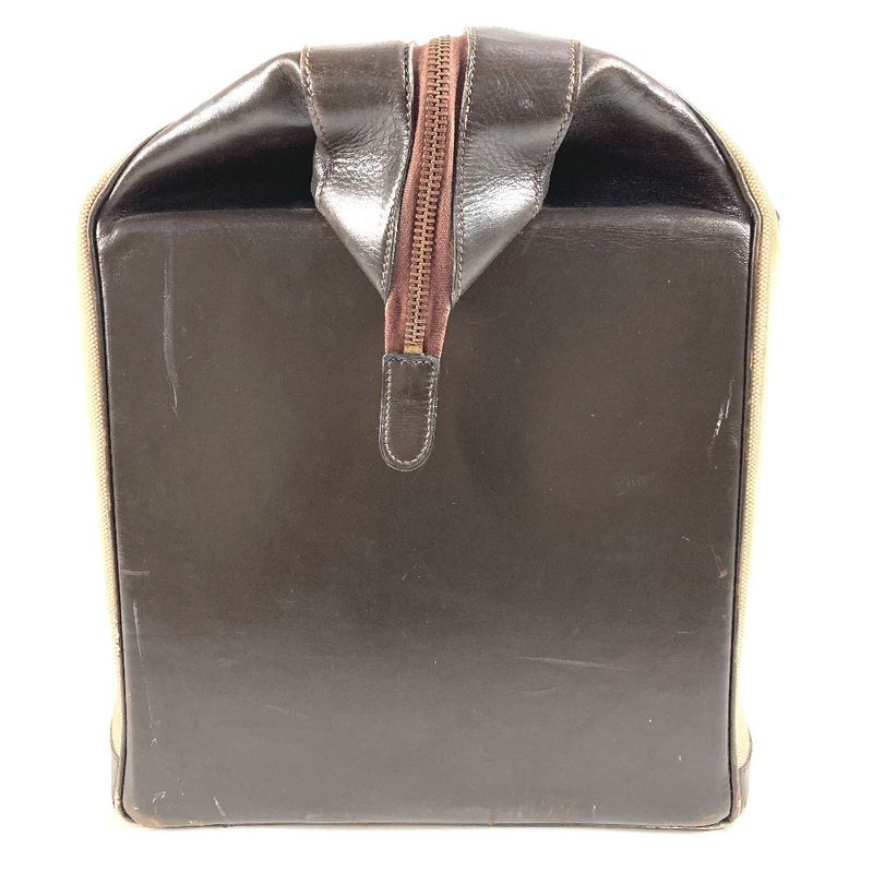 Hermes Boston Bag Leather / Canvas Beige