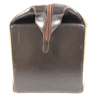 Hermes Boston Bag Leather / Canvas Beige