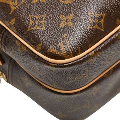 Louis Vuitton Monogram Reporter PM Crossbody Shoulder Bag M45254 Brown PVC