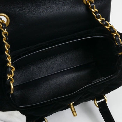 Chanel Velvet Mini Beau Ring 2024 VIP Christmas Gift 2 Way Shoulder Bag Black