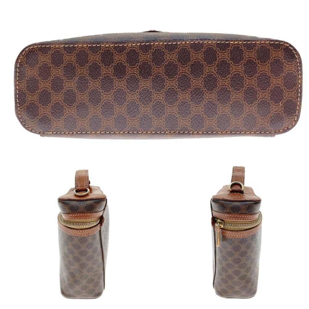 Celine Vanity Bag Macadam Pattern Dm96 Brown Vintage Delivery As Is