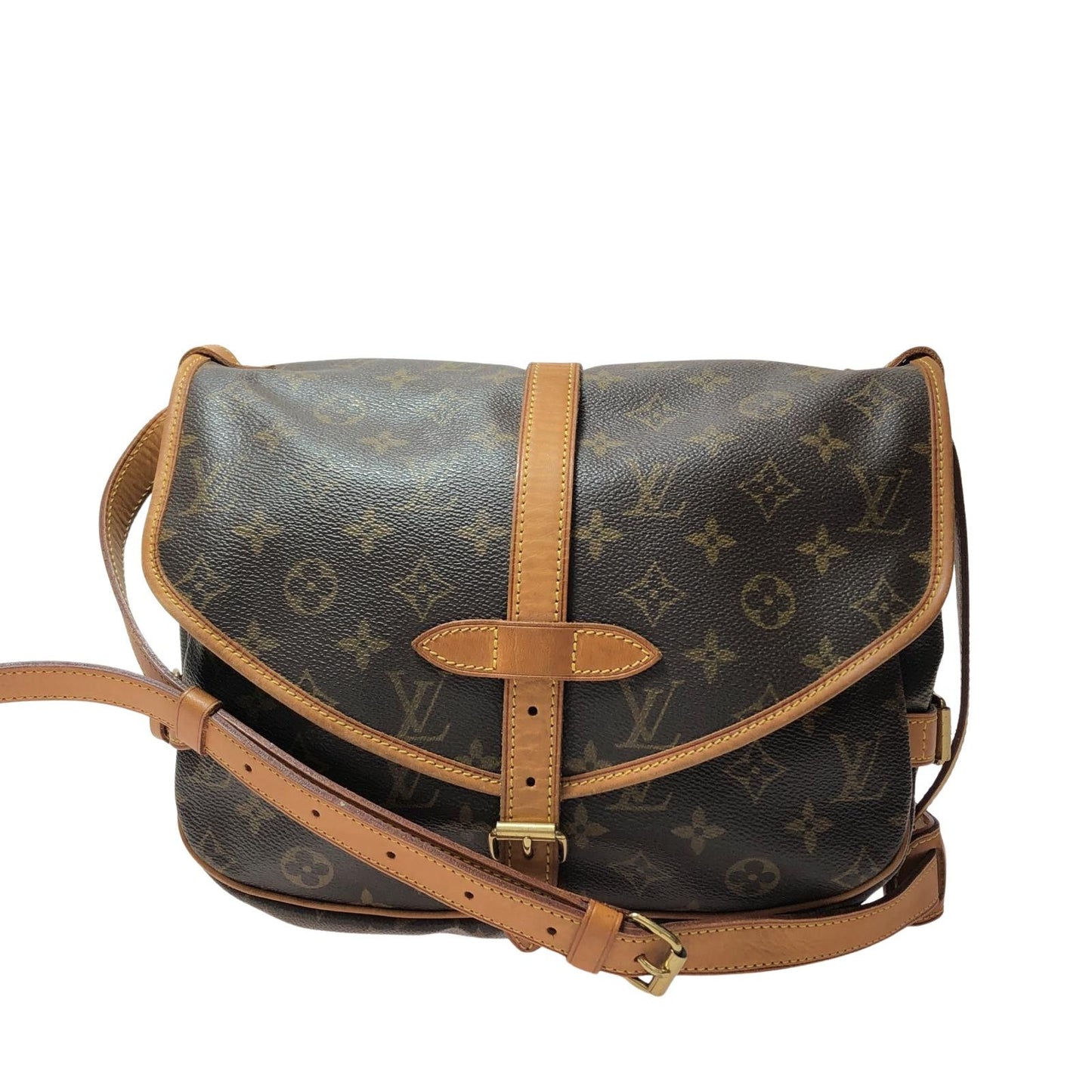 Louis Vuitton Women's Shoulder Bag Monogram Saumur 30 M42256 Brown