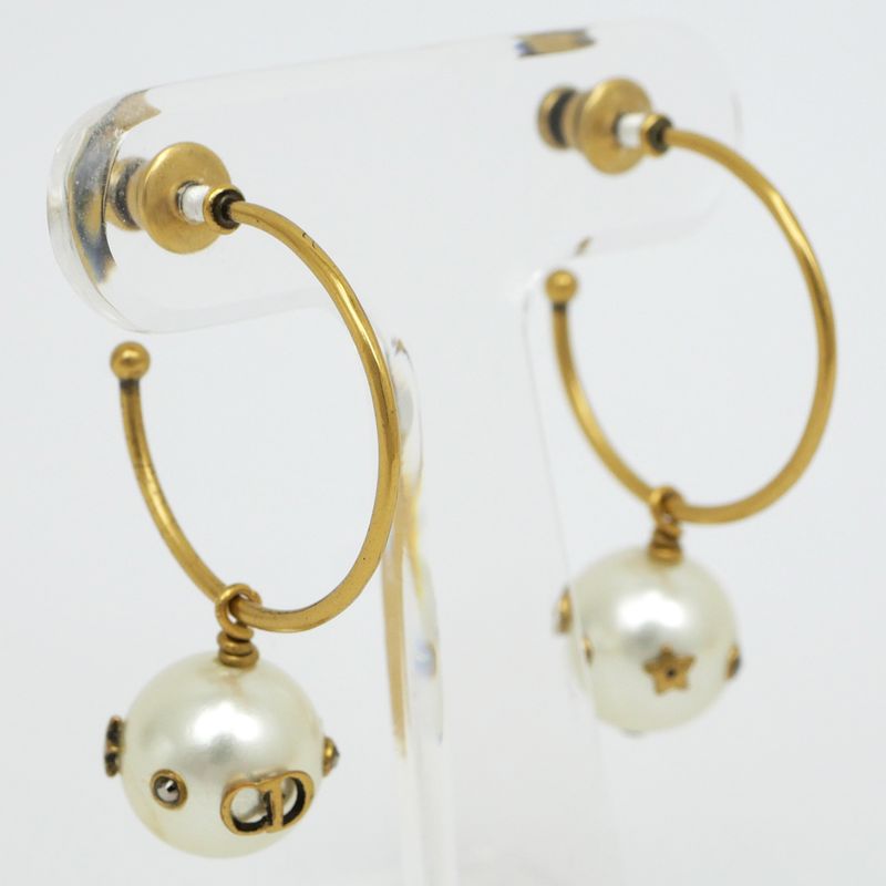 Dior Hoop Earrings Fake Pearl Women's Accessories - Accessories