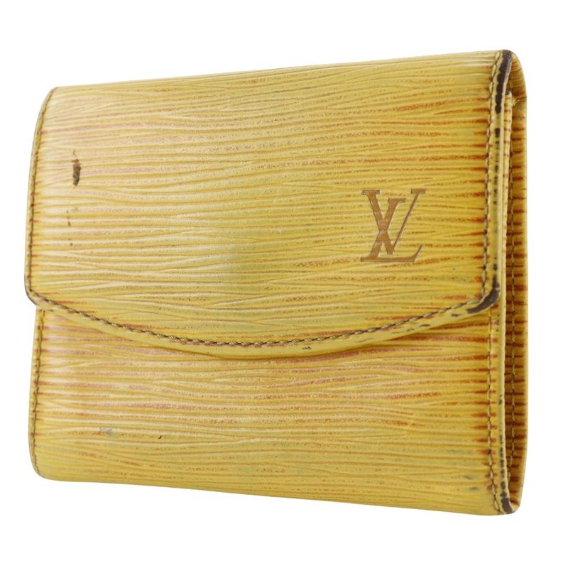 Louis Vuitton Ludlow M63309 Epi Leather Tassili Yellow Ca0935 Unisex Coin Case