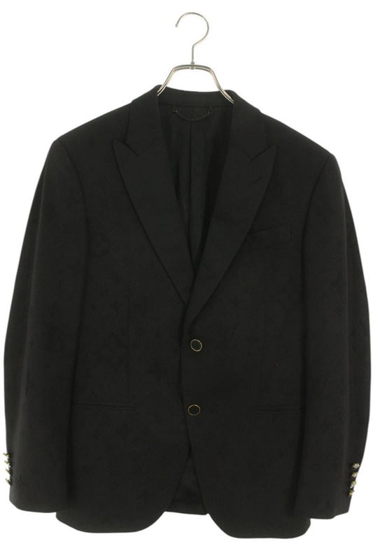 Louis Vuitton 22SS Rm221f ZKI Hmfj5e Monogram Jacquard Peaked Lapel Jacket Men