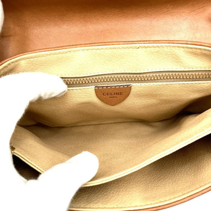 Celine M06 Shoulder Bag Clutch Bag Light Shape 2way Macadam Brown PVC Leather