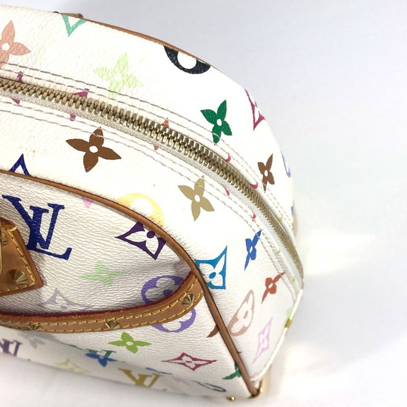 Louis Vuitton Handbag Trouville M92663 Monogram Multicolor Canvas Bronze White