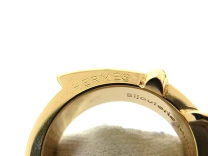 Hermes Santure Belt Motif Scarf Ring Scarf Clasp Ladies Gold Fg9724
