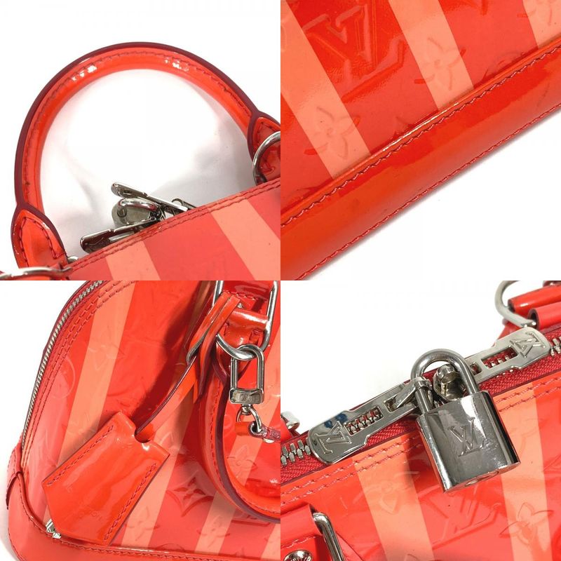 Louis Vuitton Handbag Alma BB M90968 Monogram Vernis Poppy Petal Pink