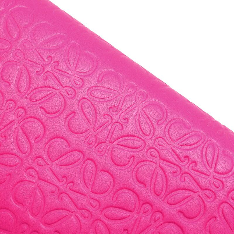 Loewe Round Zip Long Wallet 107n55 Anagram Pattern Leather Pink And Gold