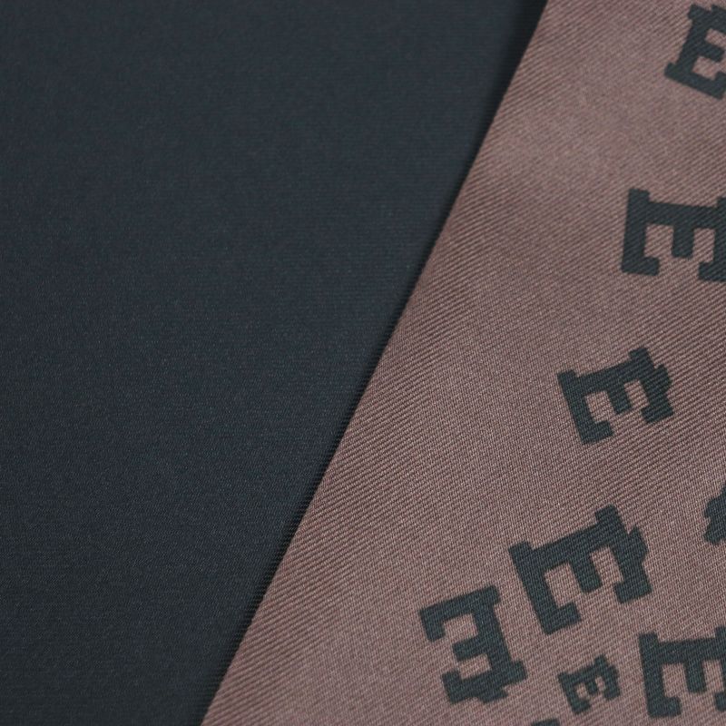 Hermes 100% Silk Logo All Over Reversible Scarf Scarf Brown Black With Box