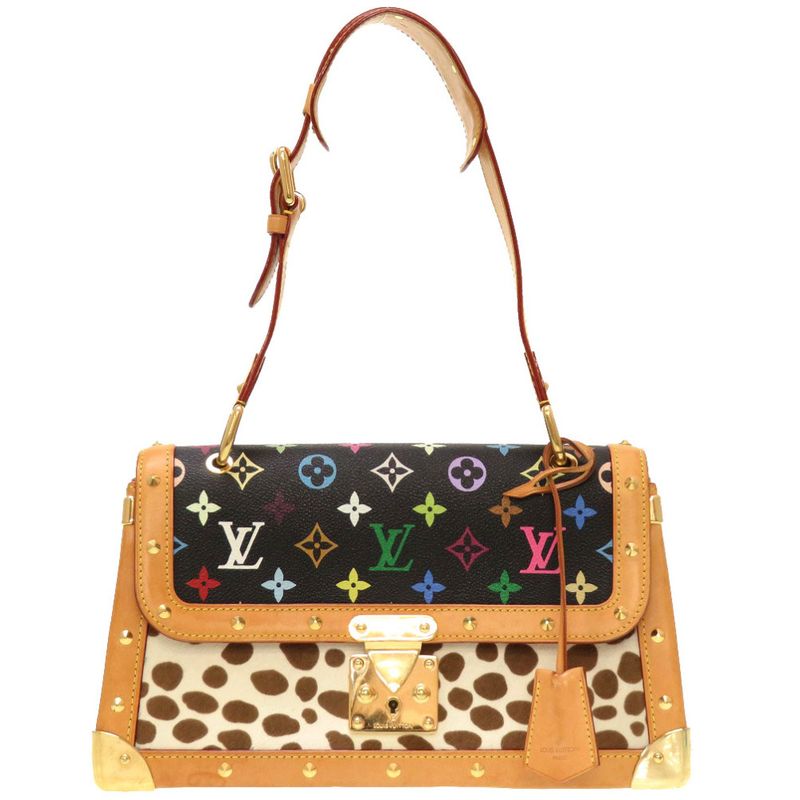 Louis Vuitton Monogram Multicolor Sac Dalmatian Chien Noir Black Halaco M92825