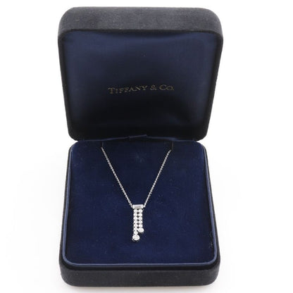 Tiffany & Co Jazz Double Drop Pt950platinum X Diamond Ladies 4.7g Necklace