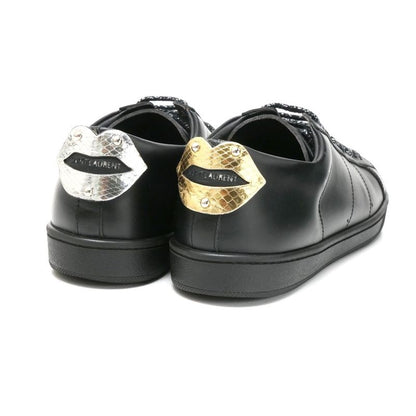 Saint Laurent Paris Sneakers Size 37 Low Cut Rip Patch Leather Shoes 20250722