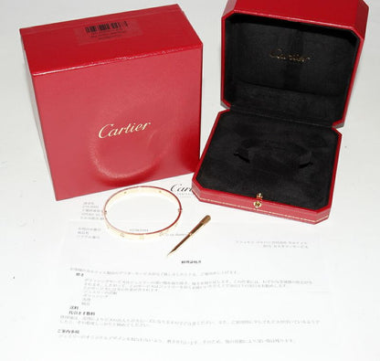 Cartier Bracelet Bangle 18K Yellow Gold 4p(042ct) Diamonds Love Bracelet Half