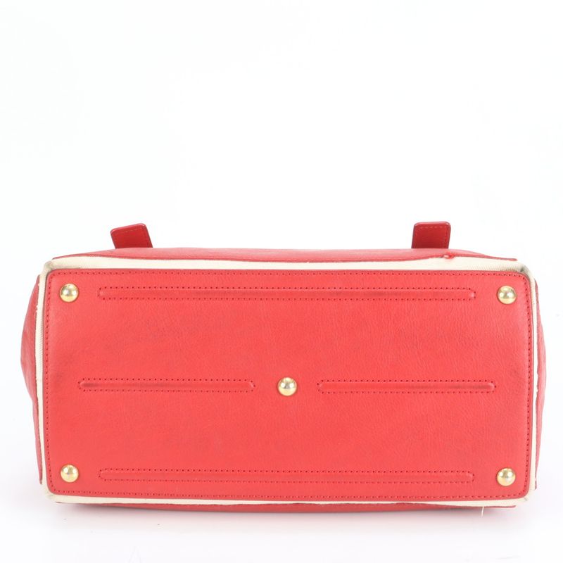 YSL Yves Saint Laurent Muse To Leather Tote Bag Shoulder Hand Gold Hardware