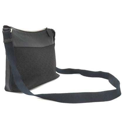 Christian Dior Shoulder Bag Trotter Leather Jacquard Black and Navy Silver