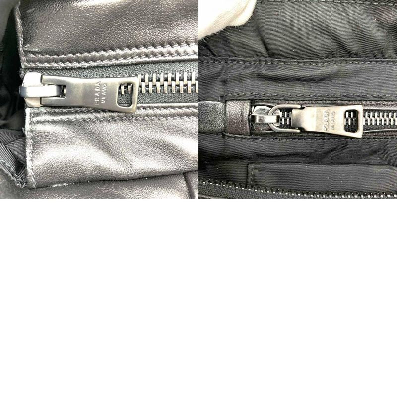 Prada 1bg047 Tote Bag Navy Blue Nylon/leather Ladies Men's Branded High Brand