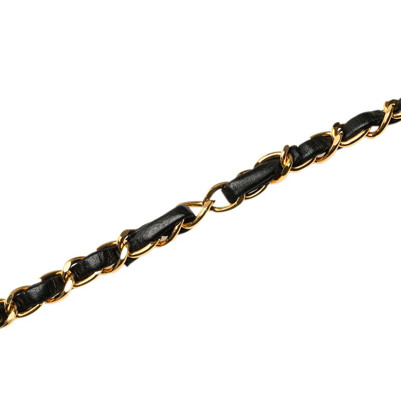 Chanel Matelasse Coco Mark Full Flap Push Lock Chain Shoulder Bag Black