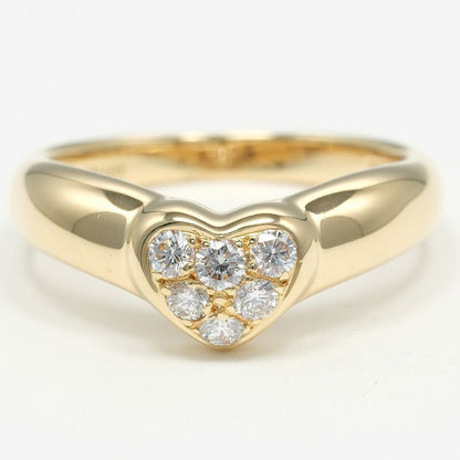 Tiffany & Co Pave Heart 18K Yellow Gold And Diamonds #13 Ladies 3.8g Ring