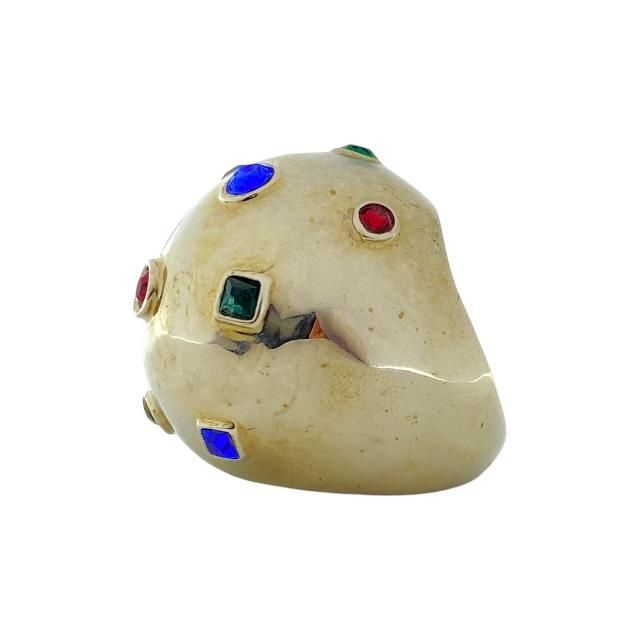 Louis Vuitton Ring Planet Strass Cocktail Ring Accessory Small Metal Rhinestone