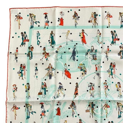 Hermes Scarf Carré 70 EX Libris LES Parisie Ex Libris Parisienne Silk Multicolor