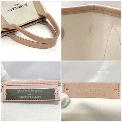 Balenciaga Tote Bag Navy Cabas Su Natural White Pink