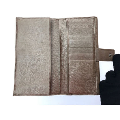 Gucci Women's Long Wallet Interlocking G W Hook Leather 231843 Beige