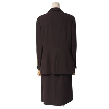 Chanel Vintage Skirt Suit Size 42 96A Setup Midi CC Logo Coco Mark Made In