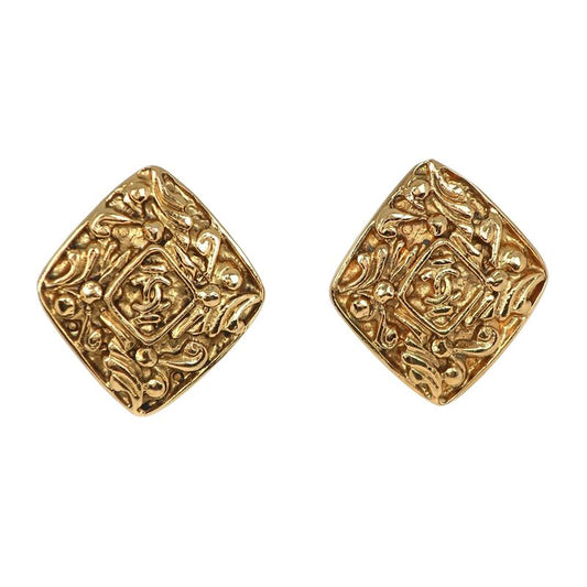 Chanel Coco Mark Vintage Gold Plated Ladies 19.7g Earrings