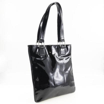 Loewe Anagram Enamel Black Women's Tote Bag