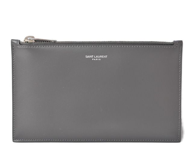 Unused Saint Laurent Paris Flap Pouch Clutch Bag Gray W20