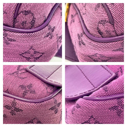 Louis Vuitton M44624 Monogram Denim Bum Bag Outdoor Purple 387337 Body Bag