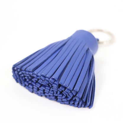 Hermes Carmen Silver Hardware Añomiro Key Ring Bag Charm Blue Electric