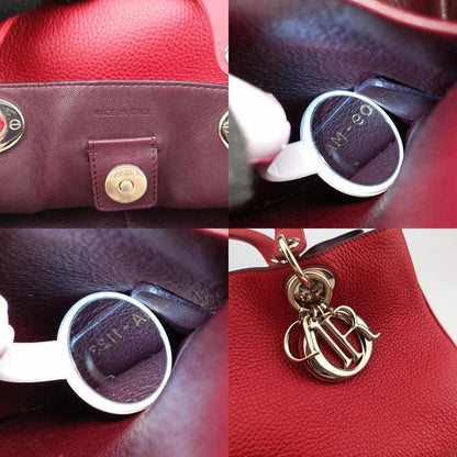 Christian Diorchristian Diorissimo Red Leather 09-ma-1123