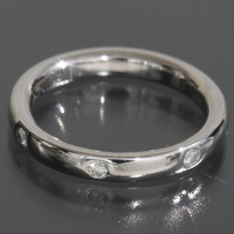 Van Cleef & Arpels 3 P Diamond Ring Wedding Pt950 Protected E1214