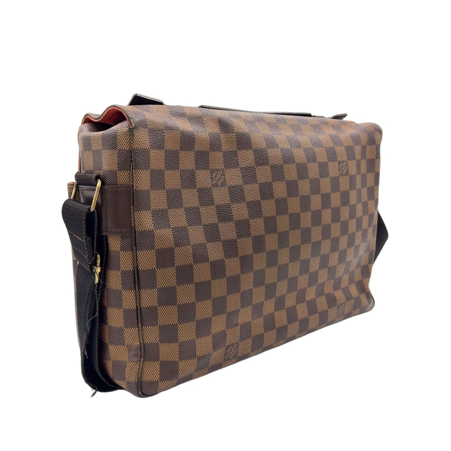 Louis Vuitton Broadway Damier Ebene Leather Brown Shoulder Bag Gold — view 2