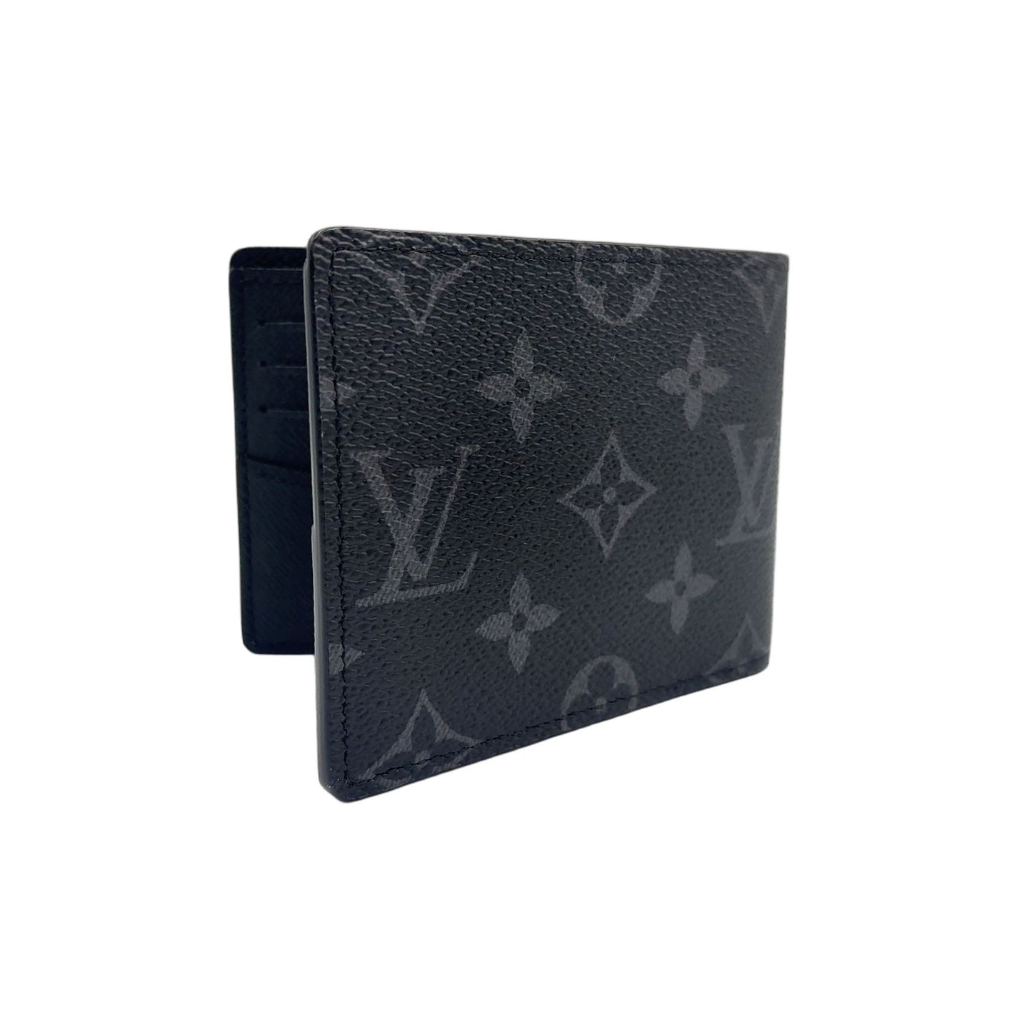 Louis Vuitton Portefeuille Calf Monogram Eclipse Leather Black Bifold Wallet — view 2