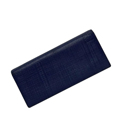 Loewe Bifold Long Wallet In Navy Linen Anagram 101.88.978