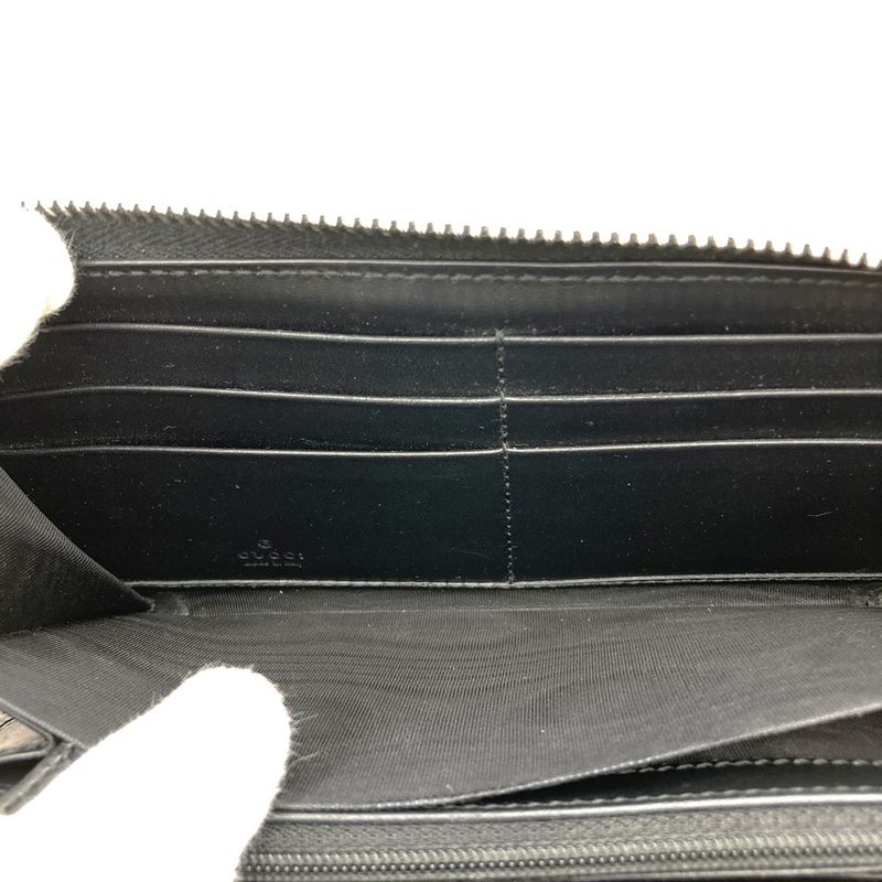 Gucci 408831 Long Wallet Guccissima New Web Black Sherry Line Women Men