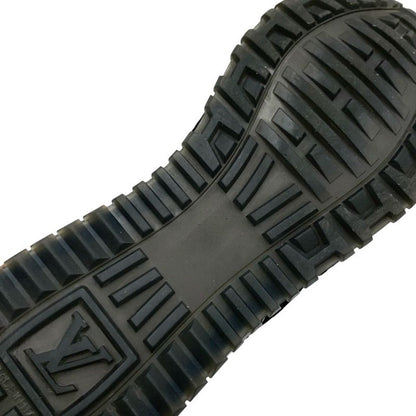 Louis Vuitton Run Away Line Monogram Sneakers Shoes Fabric Suede Leather Black