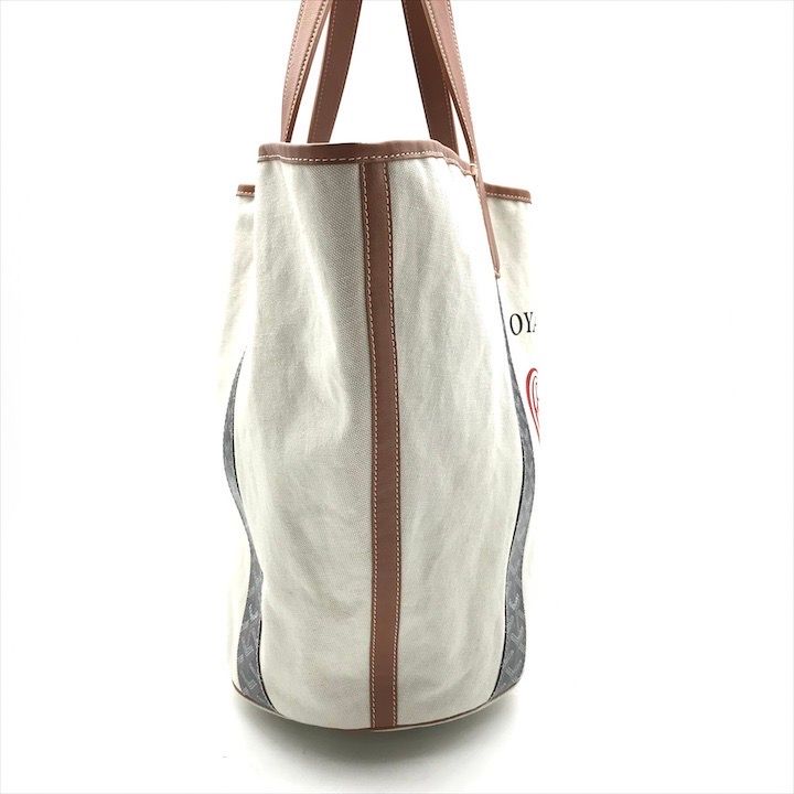 Goyard Bella la Reversible Tote Canvas Leather Navy Brown Natural