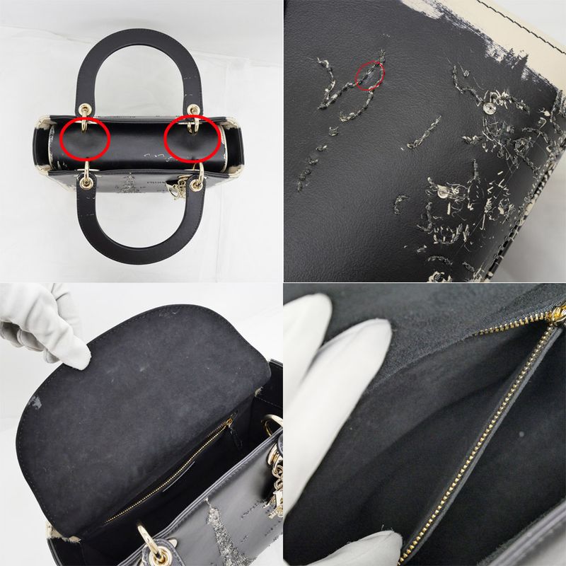 Lady dior Handbag Shoulder - Eiffel Tower 2024 Fall Collection Black