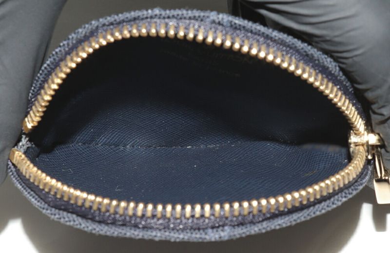 Louis Vuitton Coin Case Monogram Mini Navy Portmonnais Ron M92450