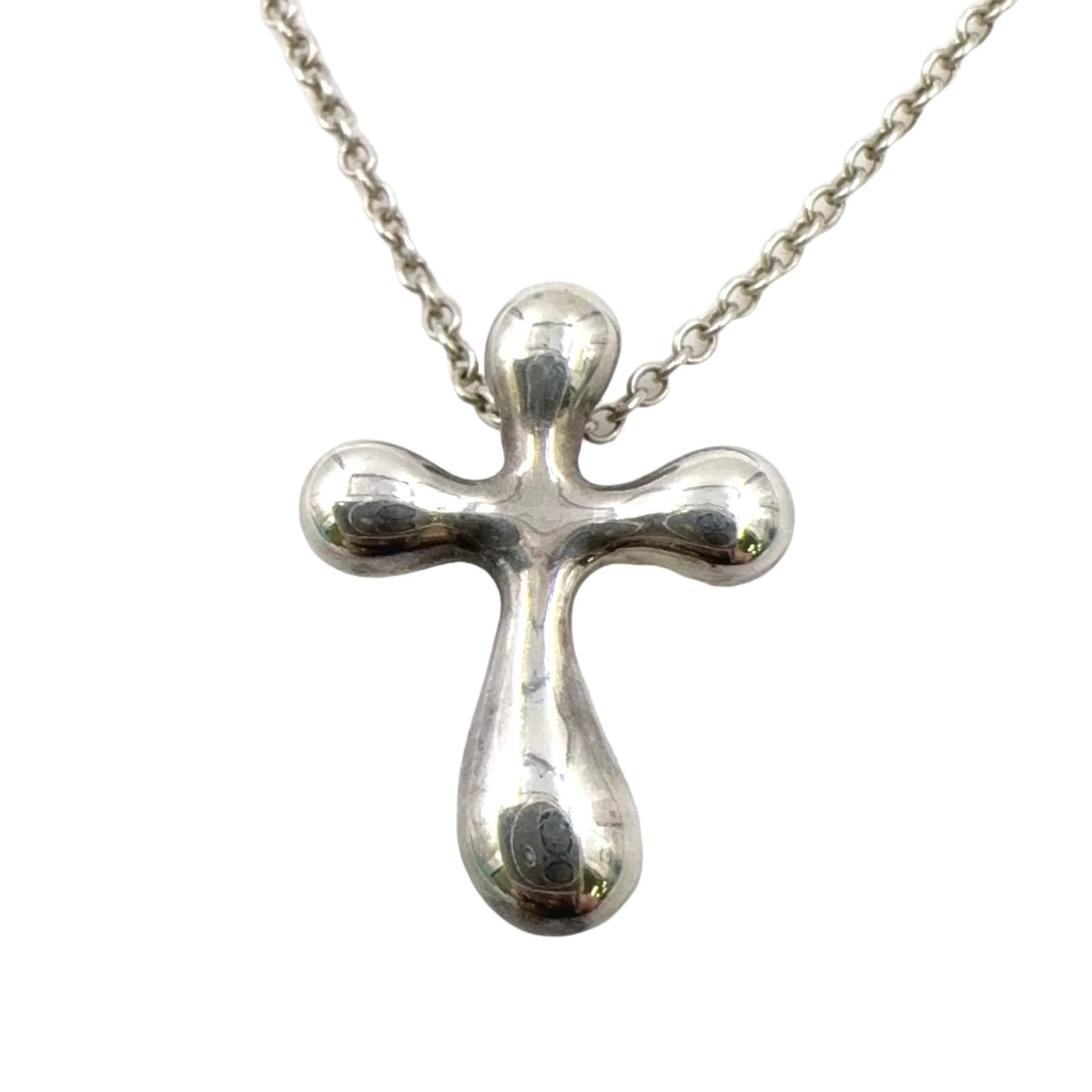 Tiffany & Co Small Cross Silver Necklace — view 2