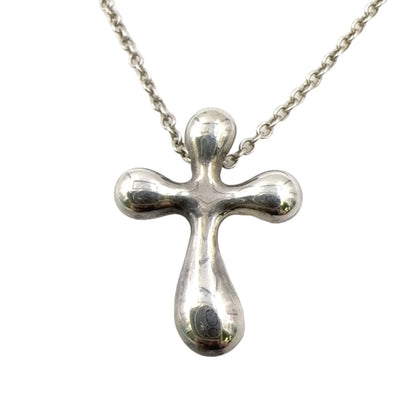 Tiffany & Co Small Cross Silver Necklace — view 2