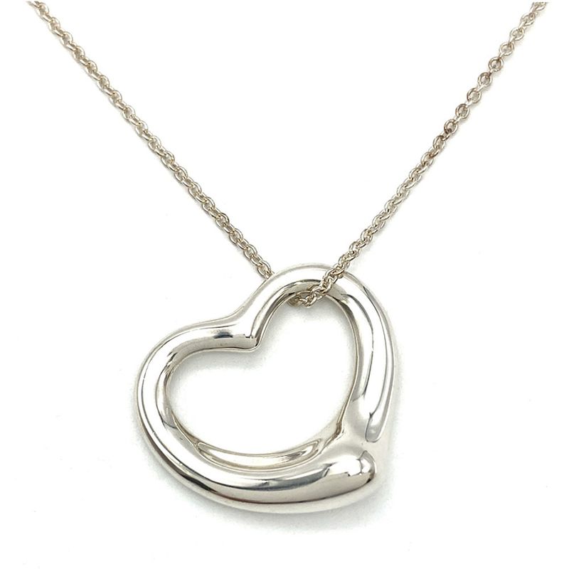 Tiffany & Co Tiffany & Co Open Heart Necklace Sv925 114g Silver Large Ladies